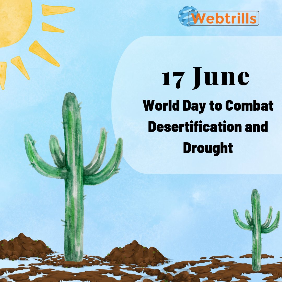 Today is - World Day To Combat Desertification And Drought.
.
#webtrills #WorldDayToCombatDesertification #WorldDaytoCombatDesertificationandDrought #SaveEarthMission #Desertification #Drought #waterconservation