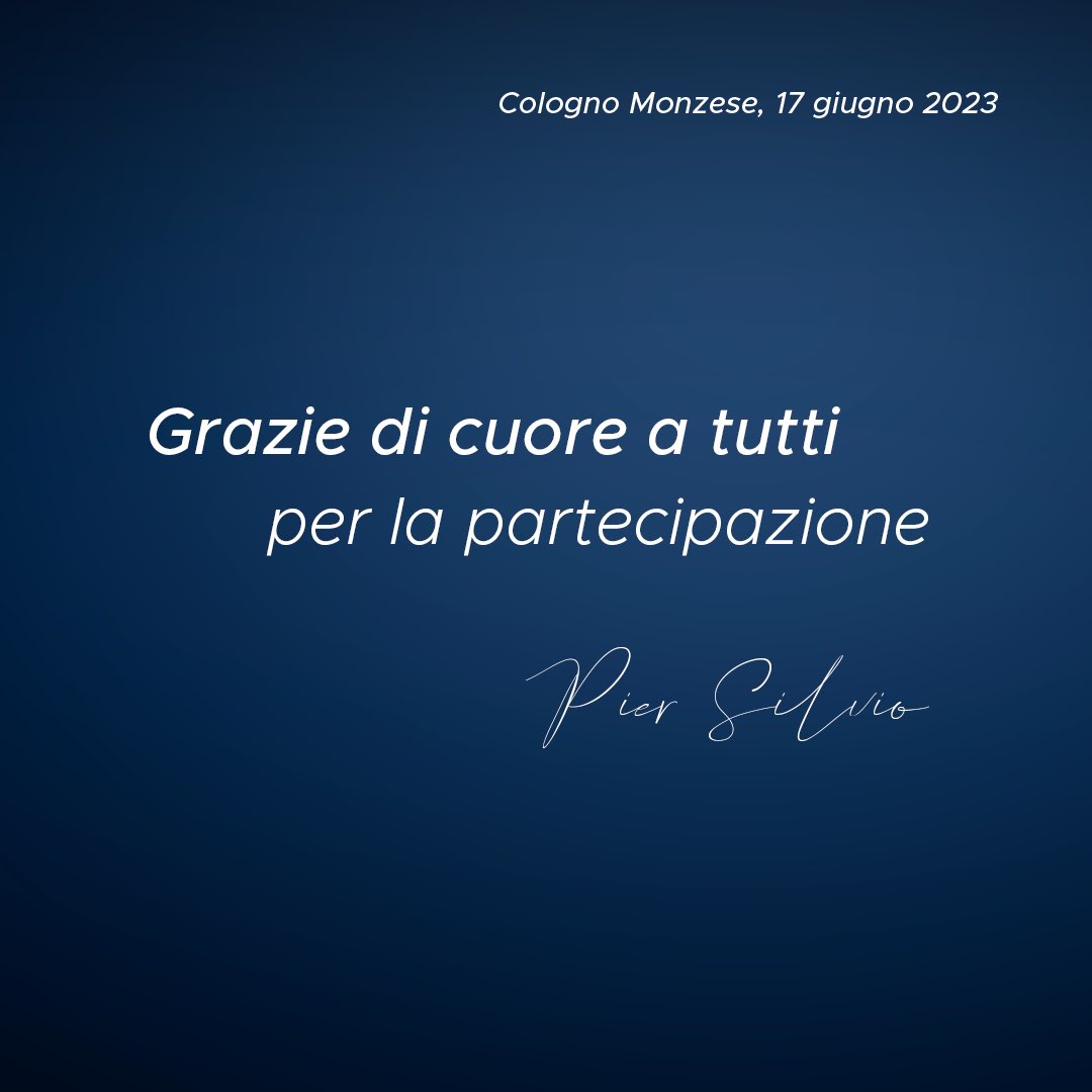 Pier Silvio ringrazia i follower di Twitter.