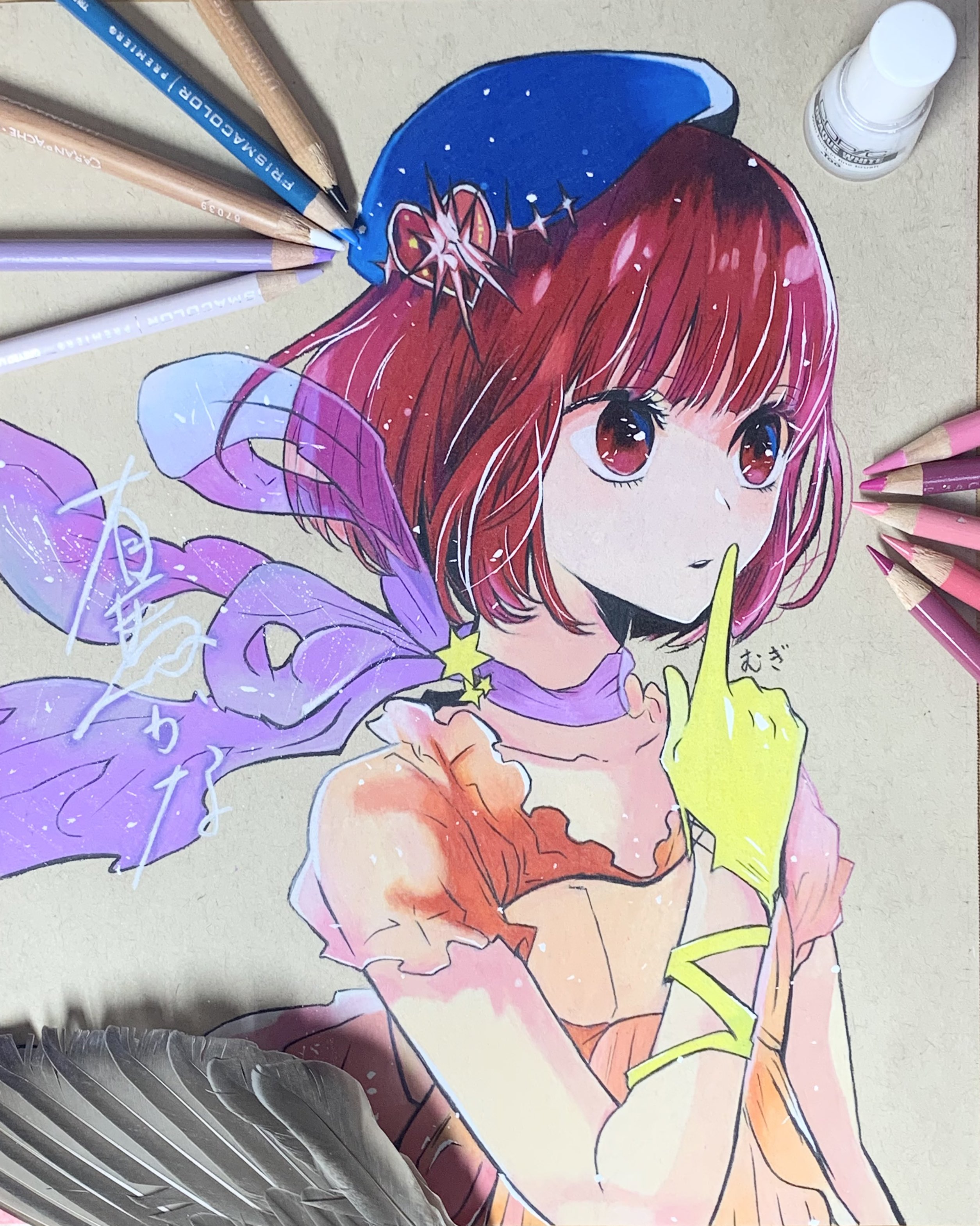 推しの子】有馬かなちゃん(b小町ver)を描いてみた。 【How to