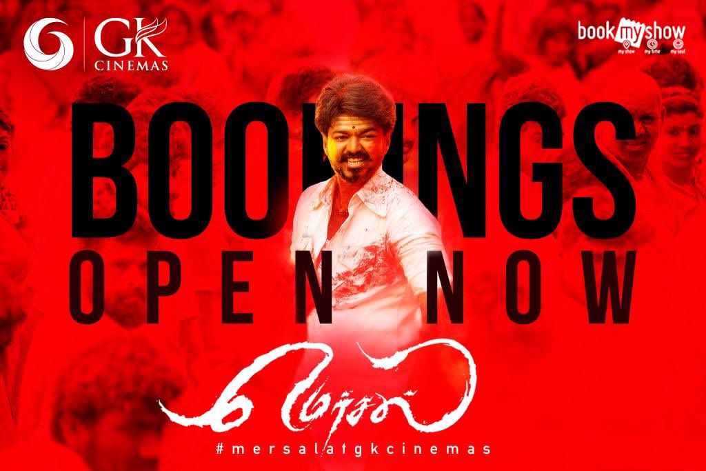 #ThalapathyBirthday spl movie #Mersal bookings now open 🤩💥