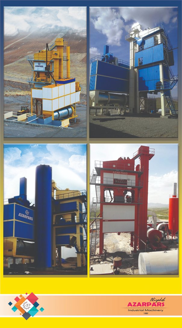Asphalt plant 120/160 ton per hours
AZARPARS 
Industrial machinery