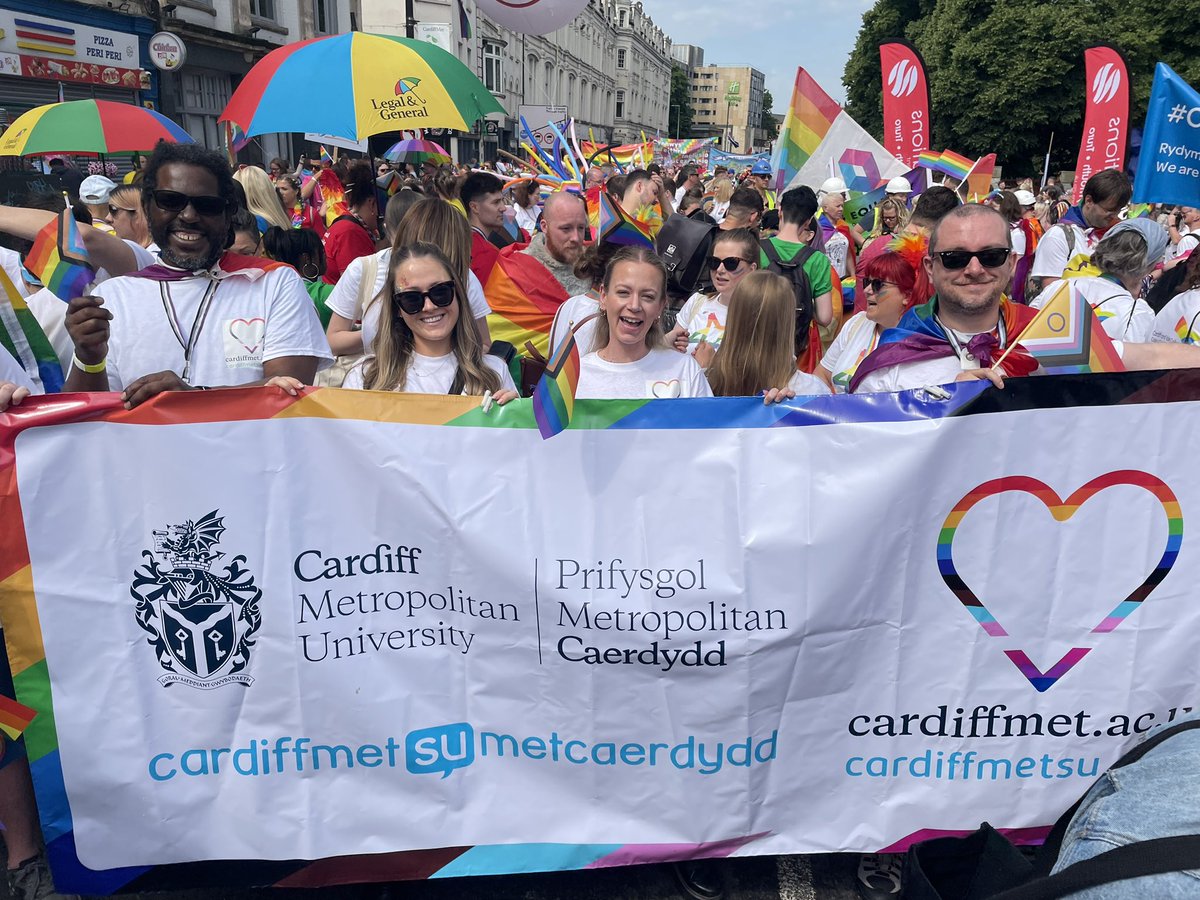 Dr Darryl Gibbs (@lecturergibbs) on Twitter photo And we are off ! The first time ever <a href="/cardiffmet/">Cardiff Metropolitan University</a> has taken part in the march <a href="/PrideCymru/">Pride Cymru</a> . So much pride for <a href="/CMetEqualities/">CMetEqualities</a> And we are off ! The first time ever <a href="/cardiffmet/">Cardiff Metropolitan University</a> has taken part in the march <a href="/PrideCymru/">Pride Cymru</a> . So much pride for <a href="/CMetEqualities/">CMetEqualities</a>