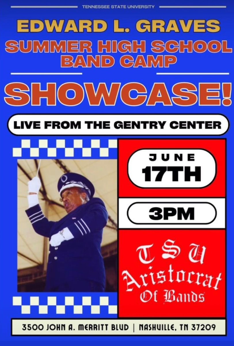 🗣️Come out and support one of our Wolverine Band members today. 🎼Edward L. Graves Summer H.S Band Camp 🗓️June 17th, 2023 🕰️3:00pm 📍Gentry Center (TSU’s Basketball Arena) @tsuaristocrats @LHSintheNews