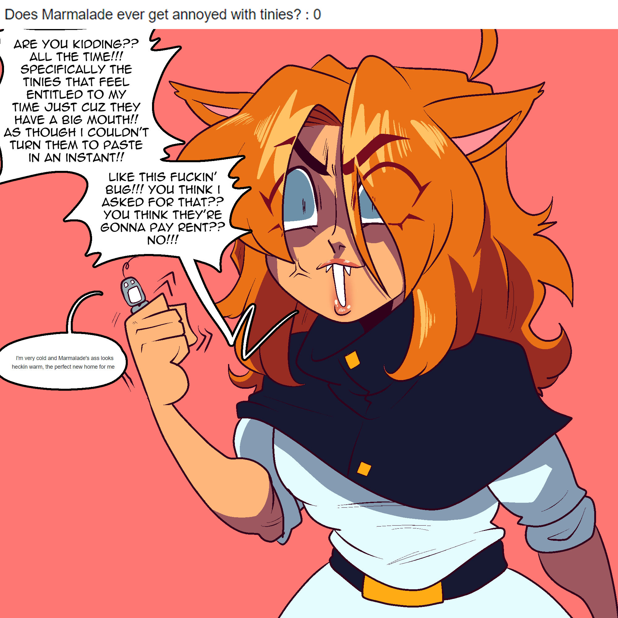 🔞Moth Maid🔞 on Twitter ""Does Marmalade ever get annoyed with tinies