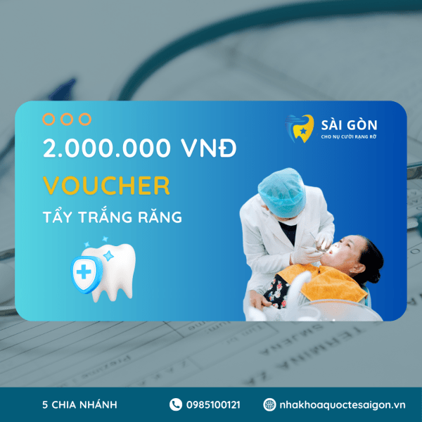 Tẩy răng có tốt không?
Phương pháp tẩy trắng răng là dùng các chất oxy hóa và năng lượng ánh sáng để tạo ra phản ứng oxy hóa làm cắt đứt các chuỗi phân tử màu trong ngà răng, làm răng trắng sáng hơn tình trạng ban đầu.
Link voucher 799K: bit.ly/3NueSWl