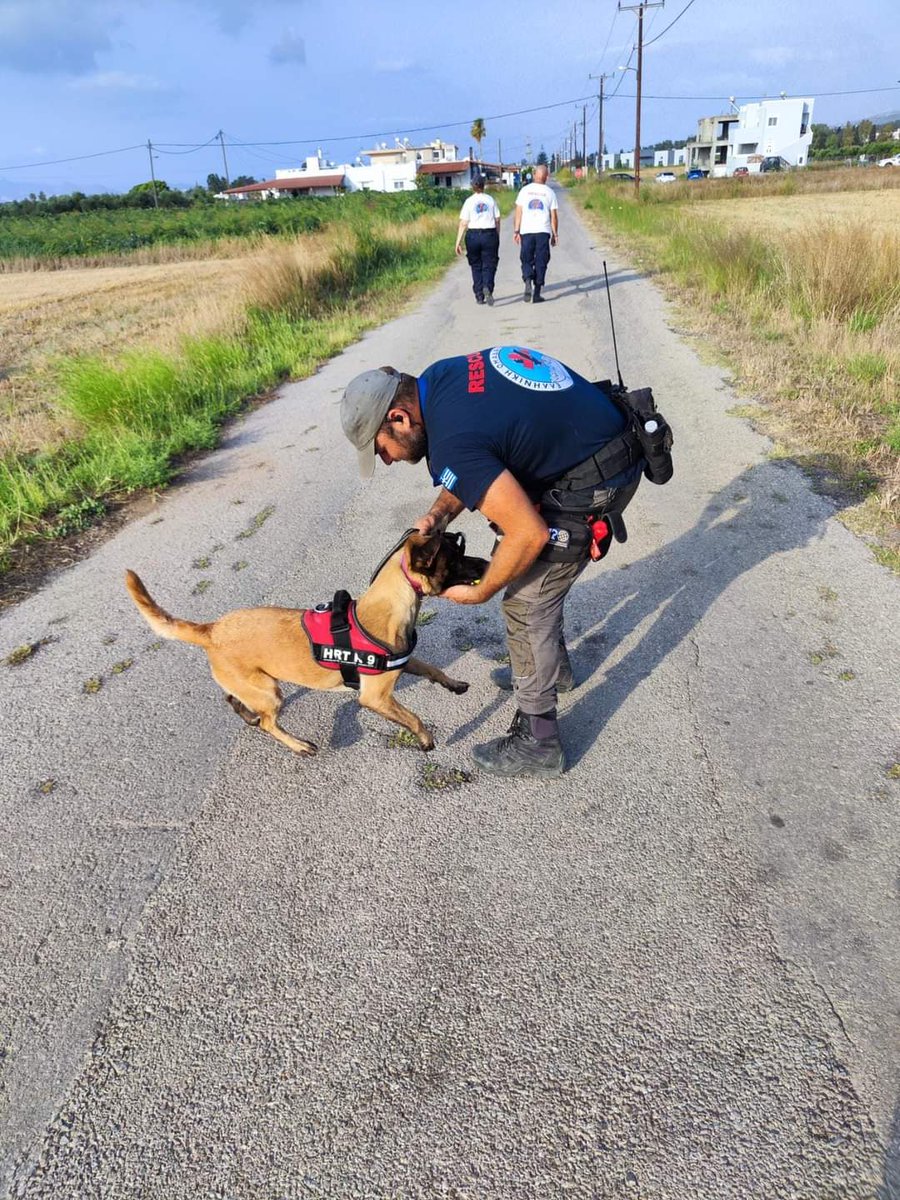 Συνδρομή στις έρευνες για την αγνοούμενη στην Κω με τον πιστοποιημένο διασωστικό μας σκύλο speedy.