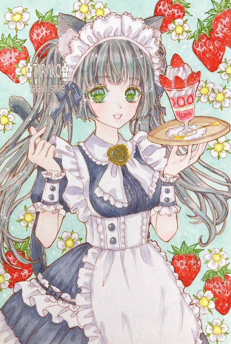 #フォロワー10000以下の一次創作作家発掘フェス 女の子や可愛いものを描いてます #アナログ絵