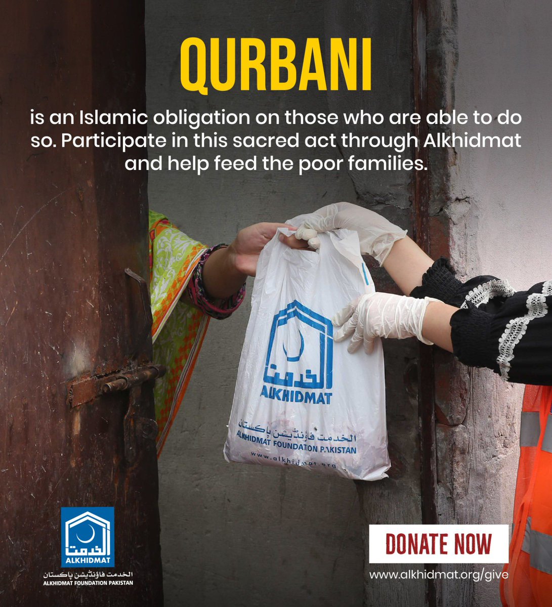 EidulAzha is all about sacrifice and spreading love. Come forward, donate for the needy and poor and share your happiness this eid so everyone can enjoy eid festivities.
Donate Now: alkhidmat.org/qurbani #AlkhidmatQurbaniAppeal