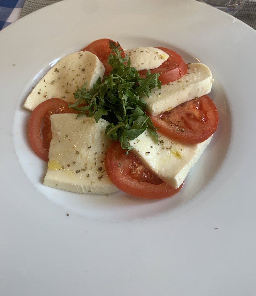 calorie estimate? Tomato, mozzarella, arugula and a drizzle of olive oil