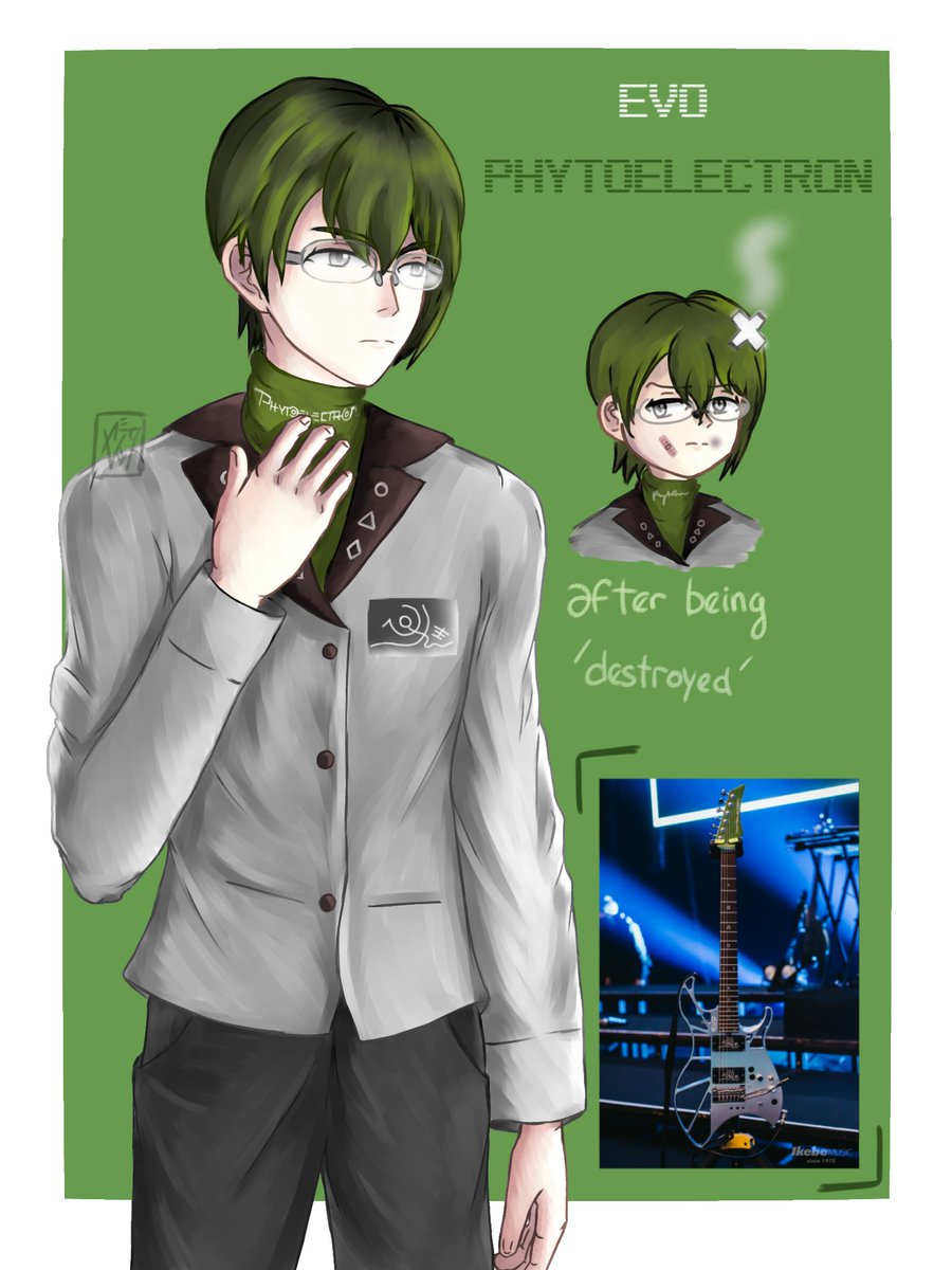 「Artist, BE HUMAN! #HumanArtists」

EVO PHYTOELECTRON 🎸.
he seems to be strong, no matter how many times Hirasawa uses him, even with a 'rough' way 🤭.
#zeppuscratches #Abbiebase #artindo #zonakaryaid #イラスト @CmsnArtist_Id