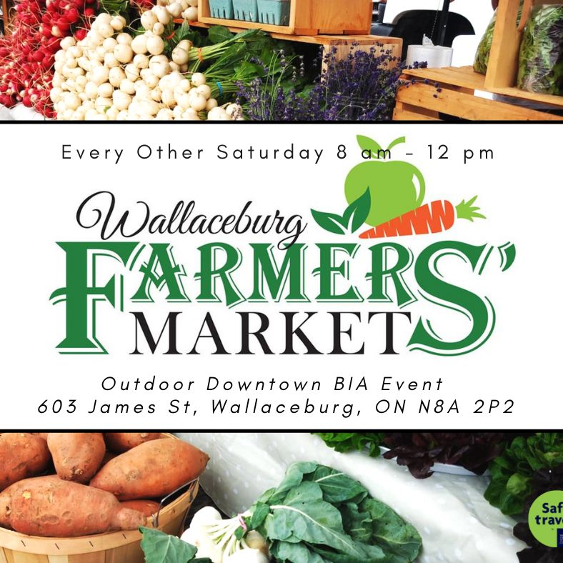 Visit the Wallaceburg Farmers' Market today from 8am-noon.   Wallaceburg Municipal Parking Lot 'D' on James St. 
#YourTVCK #CKont #TrulyLocal #Wallaceburg #FarmersMarket