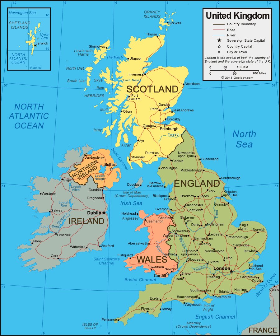 Dulu gue suka bingung, bedanya United Kingdom, Great Britain, sama England apaan deh?

Tapi untung sekarang udah ngerti! Ternyata United Kingdom itu terdiri dari Scotland (warna kuning), England (warna hijau), Wales (warna merah), dan Northern Ireland (warna oranye).