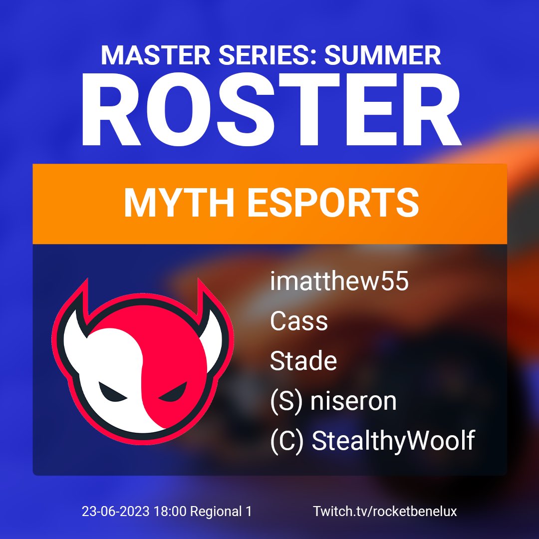 After 2 invites in the Master Series: Winter, @Myth_NL is back for Summer! They sign @imatthew55, @CassInRL and @Stadeee Will they qualify for Elite Series? 👀