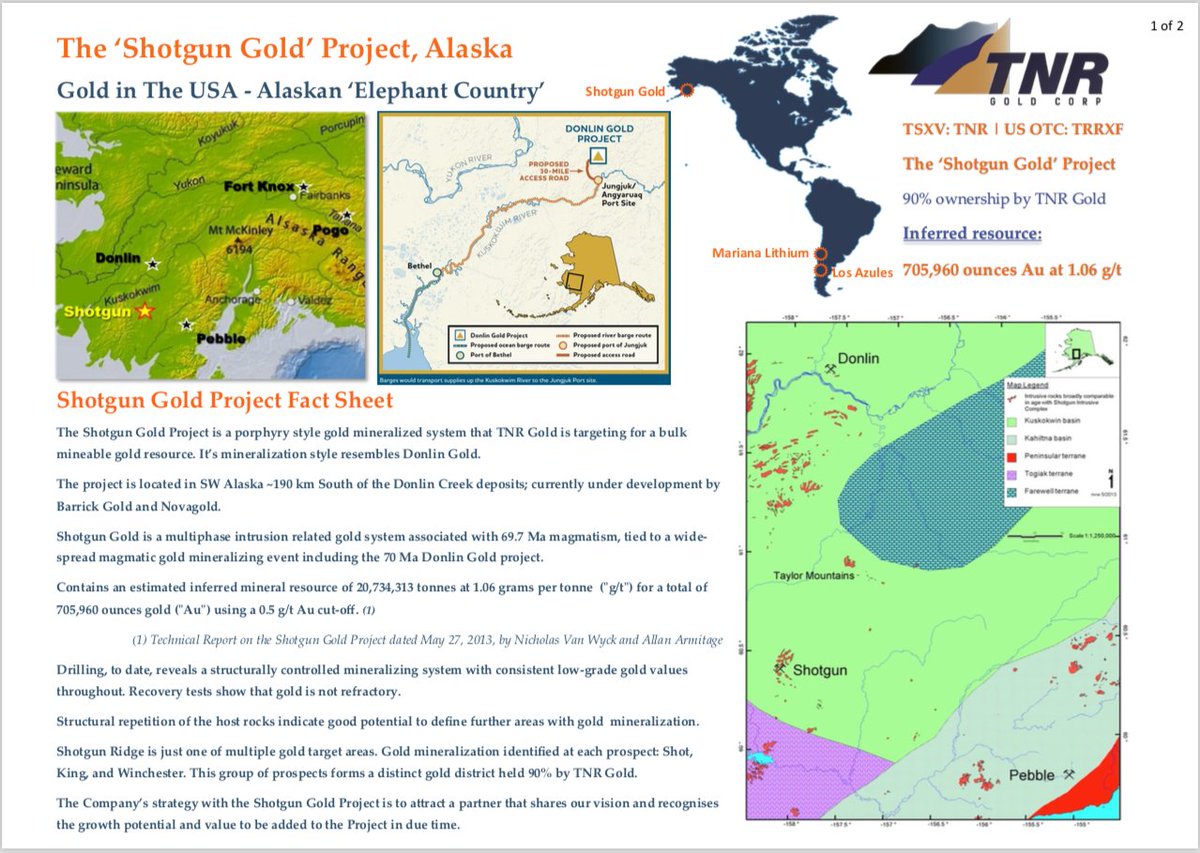 “I believe the #ShotgunGold project could become one of the main satellite gold projects of the Donlin Gold camp,” says Kirill Klip, the chief executive and largest shareholder of #TNRGold🔋 $TNR.v ' 
kirillklip.blogspot.com/2023/04/centra…

$TRRXF #GoldInUSA $NG $ABX Alaska 
$NEM $KGC $TCK $AEM