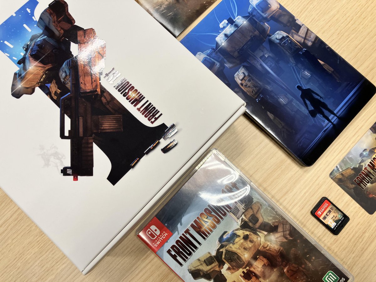 KrolMichal's tweet photo. Do kolekcji dostałem piękne wydanie Front Mission 1st: Remake w wersji limited na Switcha od wydawcy #ForeverLimited (@ForeverLTD_Main). Piny, steelbook, certyfikat, dwustronna okładka, guidebook i stylowe opakowanie. Masa dobra: https://t.co/gkE1HcWO85
#polskiegry #MyLimited https://t.co/I4aEPxqaeJ