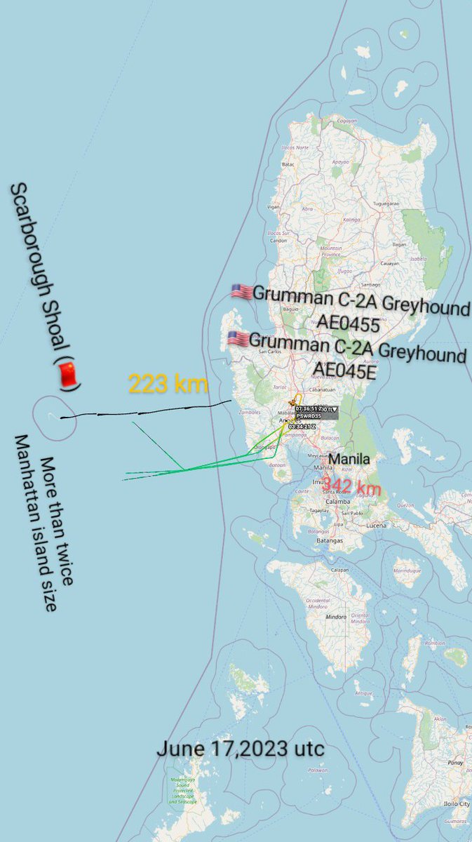 Oceanworldfree's tweet photo. 🇺🇲US military has strengthened its defenses on W coast of #Luzon. #ScarboroughShoal, one of #ChokePoints  223 km away Luzon, could be used as a #steppingStone to cut off US military’s logistics support line in the region once #TaiwanWar starting

#7CF9CF 
#7CF9D5
#AE0455 
#AE045E https://t.co/MkqKRHcsIj