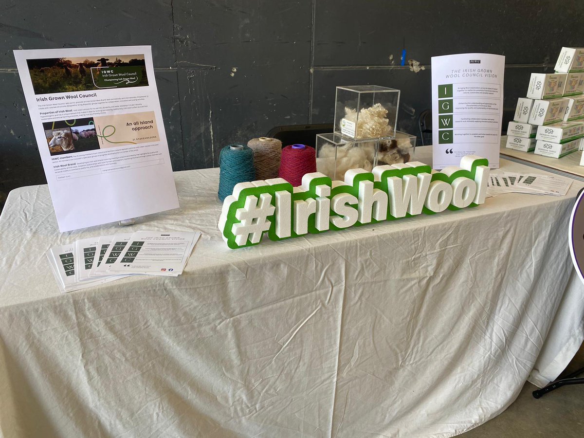 IREWoolCouncil's tweet photo. Visit us, the Irish Grown Wool Council team, at SHEEP 23 in the WOOL Tent area! @GurteenCollege Tipperary today!
@TeagascOrganics @TeagascSheep @farmersjournal @SheepIreland @DeptRCD @farmfornature
@Bordbia @FBD Insurance #Irishwool https://t.co/KC6GZybjA1