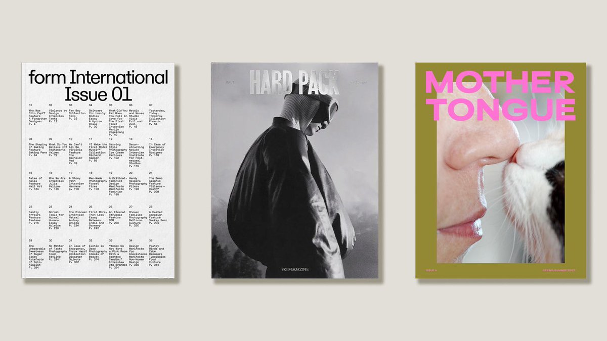 feap's tweet photo. The Stack:

https://t.co/dYAad9fREt

Germany’s design title @formmagazine publishes its first international issue, I spoke to @AntonRahlwes and @ninasieverding 

‘Mother Tongue’, a cool mag with a different take on motherhood

And a new mag on skiing - ‘Hard Pack’ by @zachseely https://t.co/5TGEjIGt0o