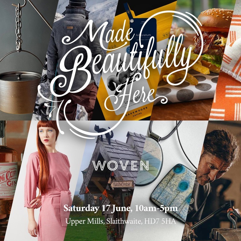 Looking forward to being part of <a href="/MadeProperHere/">MadeBeautifullyHere</a> today. The event is taking place alongside the <a href="/WovenInKirklees/">Woven in Kirklees</a> Festival which brings together the whole community to celebrate the region’s incredible textile industrial heritage and its vibrant arts and crafts.