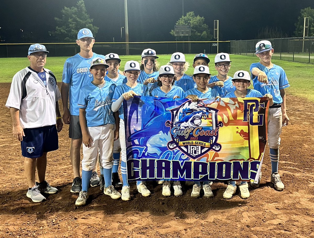Great week in the Gulf Coast PG tournament in Destin Florida. Boys played hard and late on the last day!  Congratulations to well deserved Championship Banner! Keep the bats hot! <a href="/OEBbaseball/">Ohio Elite Baseball</a> <a href="/AndyEurez/">Andy Eurez</a> <a href="/EurezJoey/">Joey Eurez</a> <a href="/BrandonGrawe/">Brandon</a>