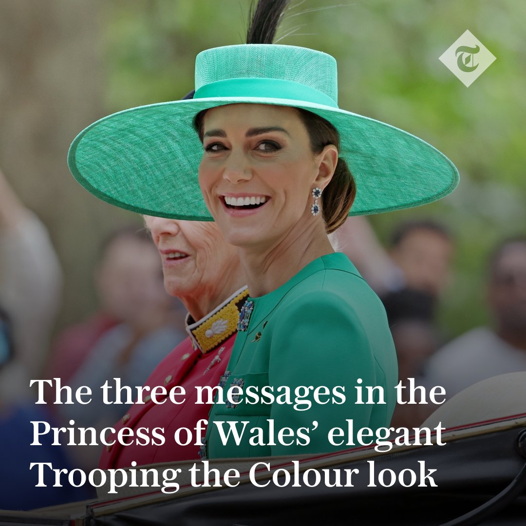 🟢 Catherine wore Princess Diana's sapphire earrings for King Charles' first official birthday parade

Read the full article here ⤵️
telegraph.co.uk/fashion/royals…