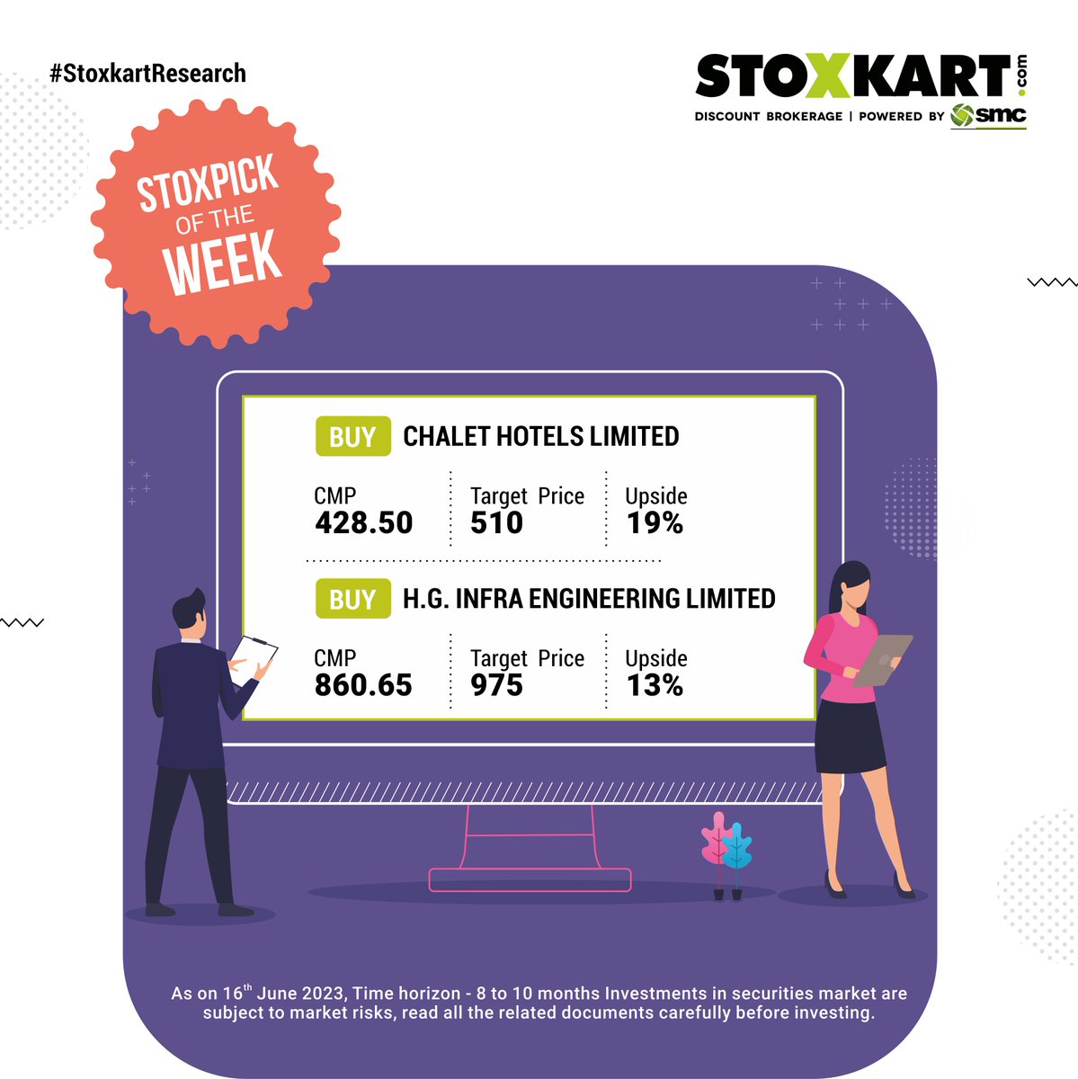 Stox Pick of the Week!

Two Fundamental #Stocks of week to strengthen your portfolio.

#Stockideas #StoxPick #tradingonline #tradingstocks #stockinvestments #Stockmarketindia #smartinvestments #investmentadvisor