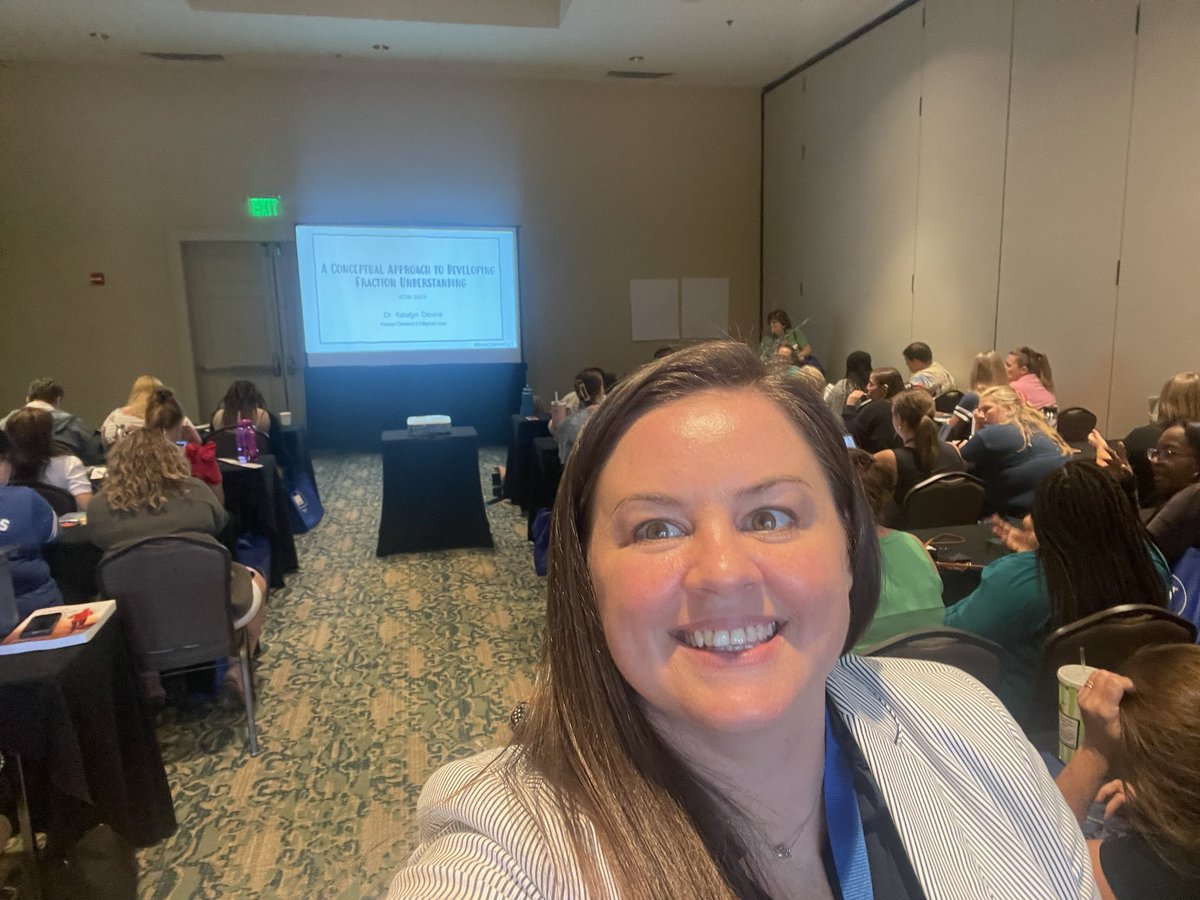 Dr. Kate Devine (@katedevine515) on Twitter photo Thanks for the packed house <a href="/FCTMath/">FCTM</a>!  Loved sharing some twists on whole number routines for fractions! Thanks for the packed house <a href="/FCTMath/">FCTM</a>!  Loved sharing some twists on whole number routines for fractions!
