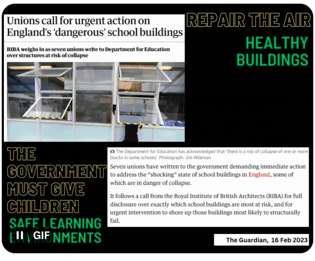 Inside #UnsafeSchools
Show me the #LivesLost
Kids, Teachers & their families
#ClinicallyVulnerable #LongCovid

 🔥 ripped through schools
Poorly maintained buildings
We told them we need certain measures in place.. nothing ever happened..
 #C19inquiryUk

twitter.com/CleanAirClassr…