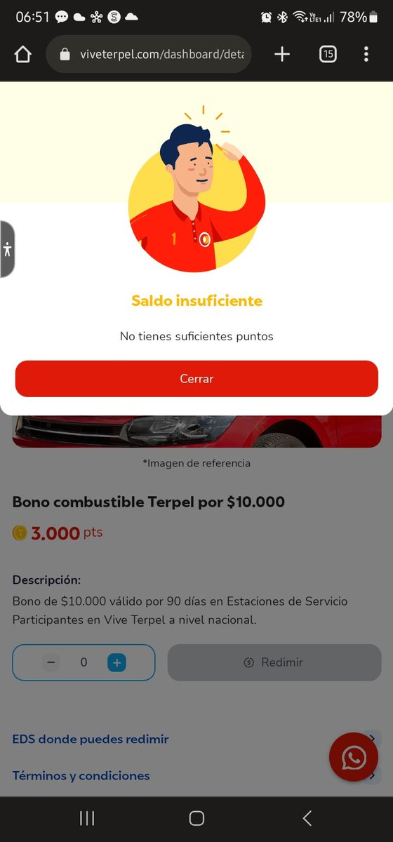 rocka8613's tweet photo. @TerpelCol buen día, al intentar redimir el bono qué me llego por correo me sale el síguete error. El correo es falso? https://t.co/zwrLM64jJI