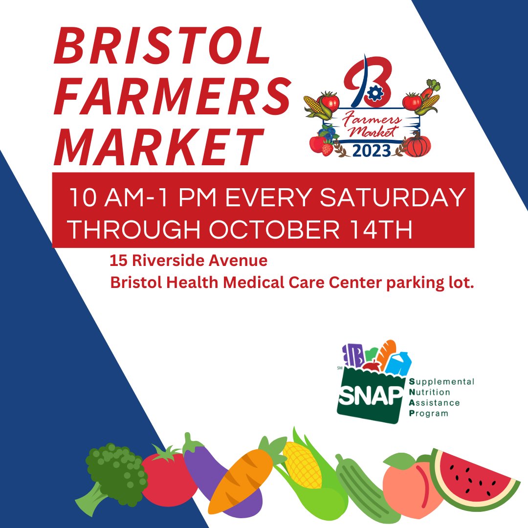 The Bristol Farmers Market opens for the 2023 season today at 10 AM! #bristolctfarmersmarket #bristolallheart