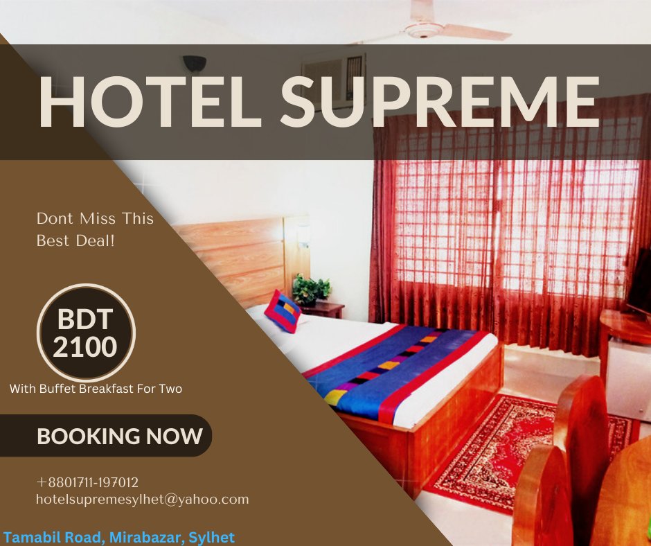 HotelSupremeSYL's tweet photo. https://t.co/wFNWS7dm26