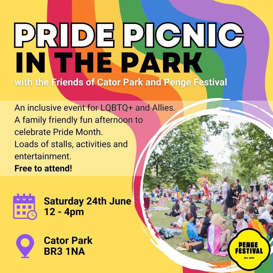 We’re one week away from the end of this year’s festival & this year’s Pride Picnic in Cator Park with @catoralexandra! 🏳️‍🌈🏳️‍⚧️