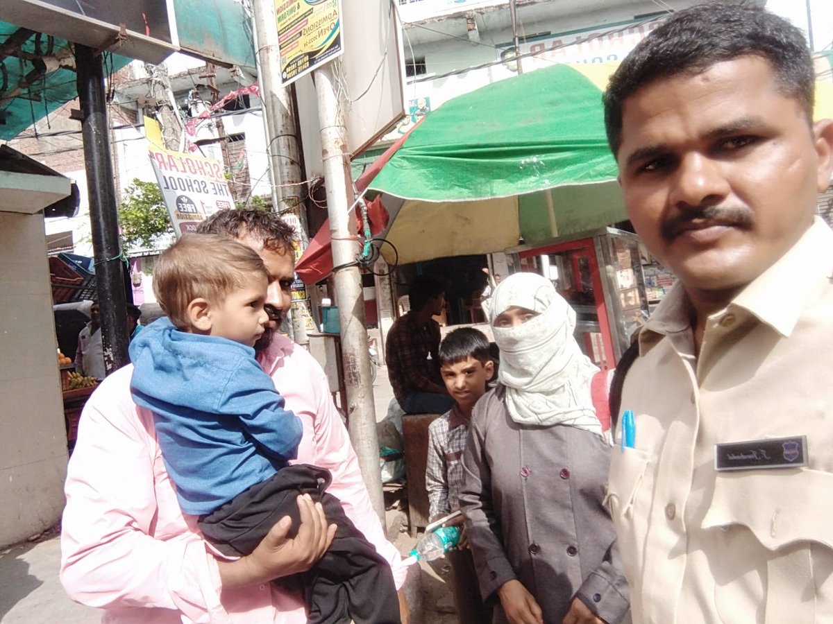 Today i.e 17.06.2023 PS Falaknuma Blue colts officers have traced and handed over the 4 years old missing boy to his parents within an hour, near Vattepally, Falaknuma.