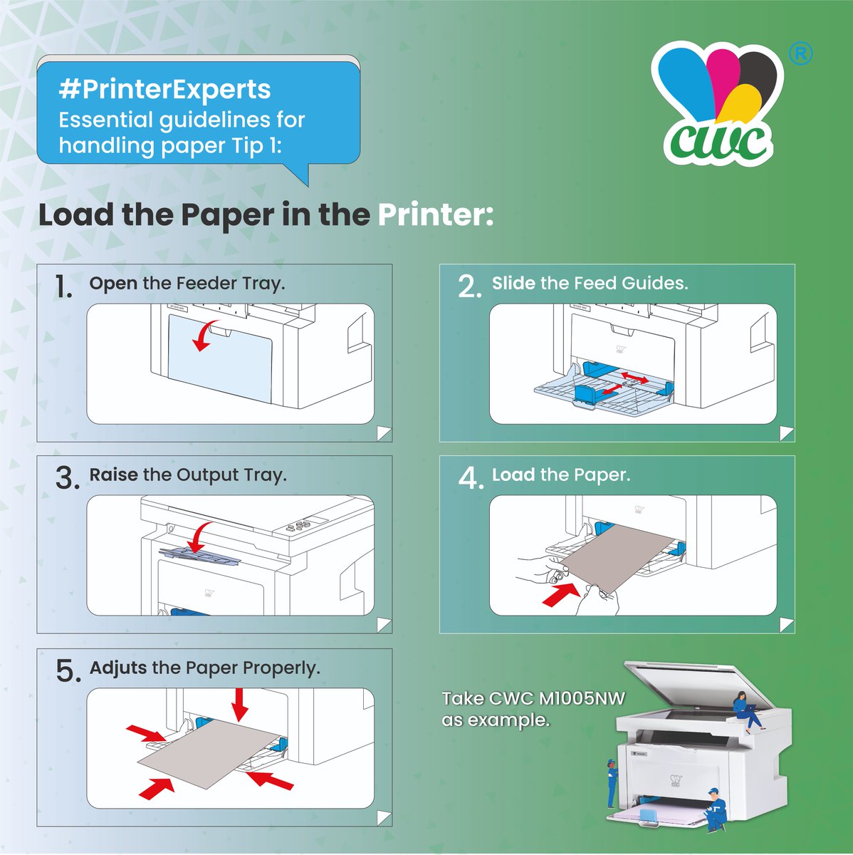 🖨️ Are you feeling lost when it comes to using a CWC Laser Printer? 
🎓 One of the fundamental steps is understanding how to properly load paper into your printer. 
#CWCprinter #LaserPrinter #printerbasics #printingtips #learnprinting #office #PrinterExperts #cwc #Ecompusell