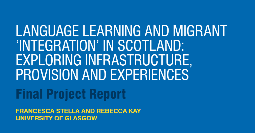 Check out this new report on #EnglishLanguageLearning and #integration in Scotland. orlo.uk/EbZbE @UofGlasgow