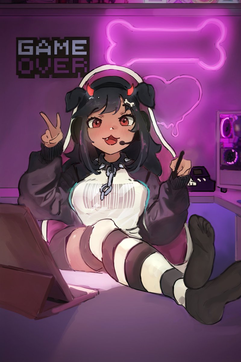 ribbonfemale's tweet image. Heyoo!^u^ I’m a dog girl that loves to DJ, animate, and play video games over on twitch.tv/ribbonfemale 🐶💜🍪 I love making new friends:D
