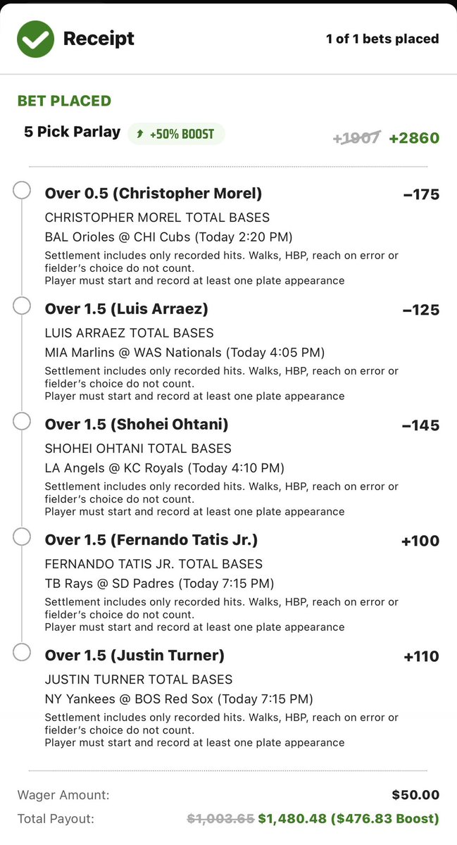 Let’s go for a long shot with the 50% boost 🚀

Only play this on a book that voids nonstarters like DK. 

Rest of the plays on goldboys.com