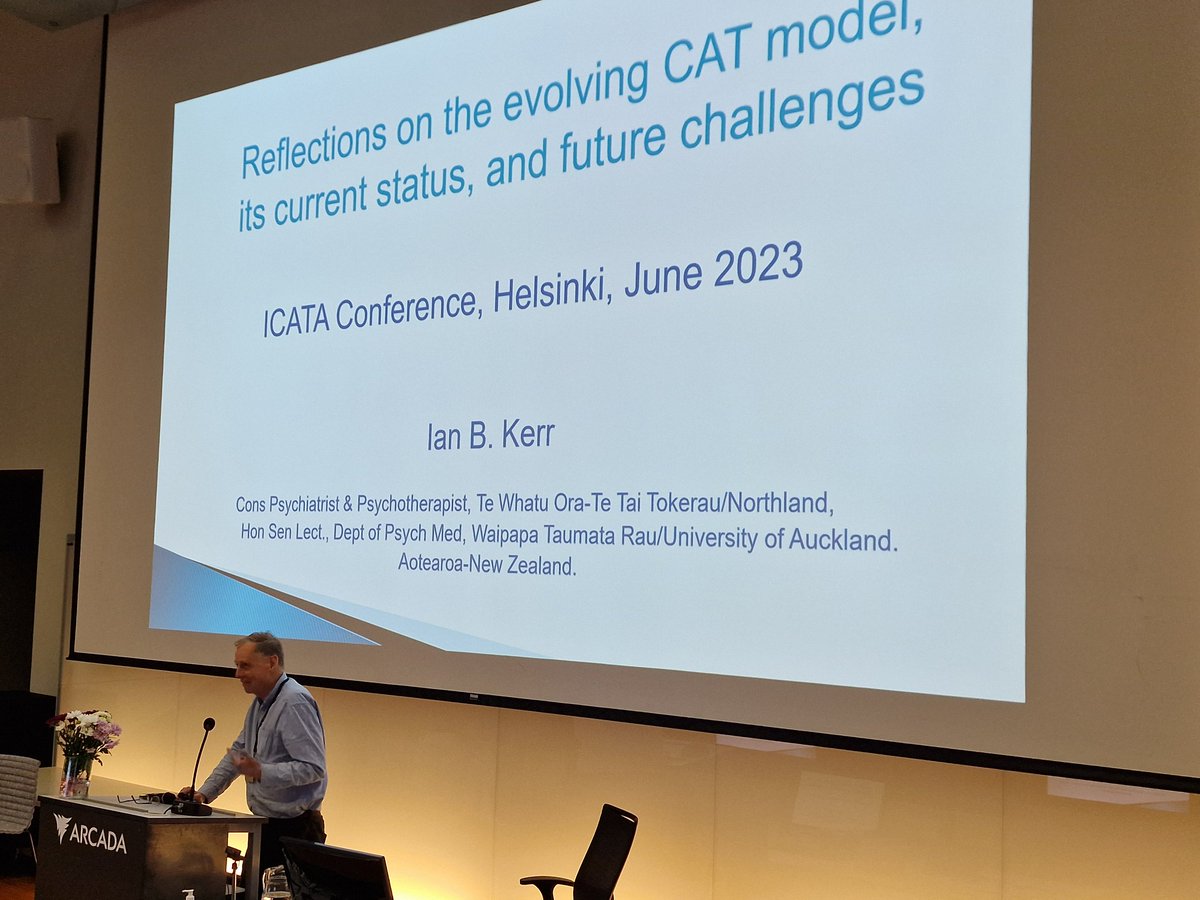 And our final plenary goes to #IanKerr known to all throughout the #CognitiveAnalyticTherapy #Community #ICATA2023 .... many thanks for reflecting thoughts on the themes of the conference  #LookingBack #LookingForward ....
@Assoc_CAT @CatalyseC @CATScotland1 @dawnebennett3