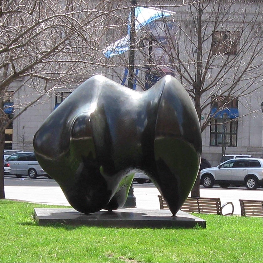 Today's random page is Artist: Henry Moore philart.net/artist/Henry_M… #Philly #PublicArt #VisitPhilly #art (pictured: 'Three Way Piece Number 1: Points', 1964)