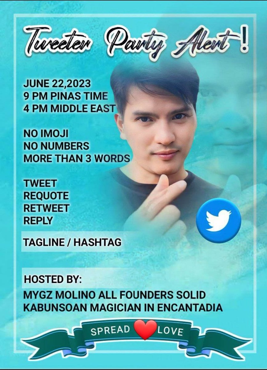 Yahoooo....
We're inviting everyone to join us on Twitter Party. Please support us for bunso MYGZMOLINO.thanks a lot.SPREAD LOVE.

#MYGZMOLINO