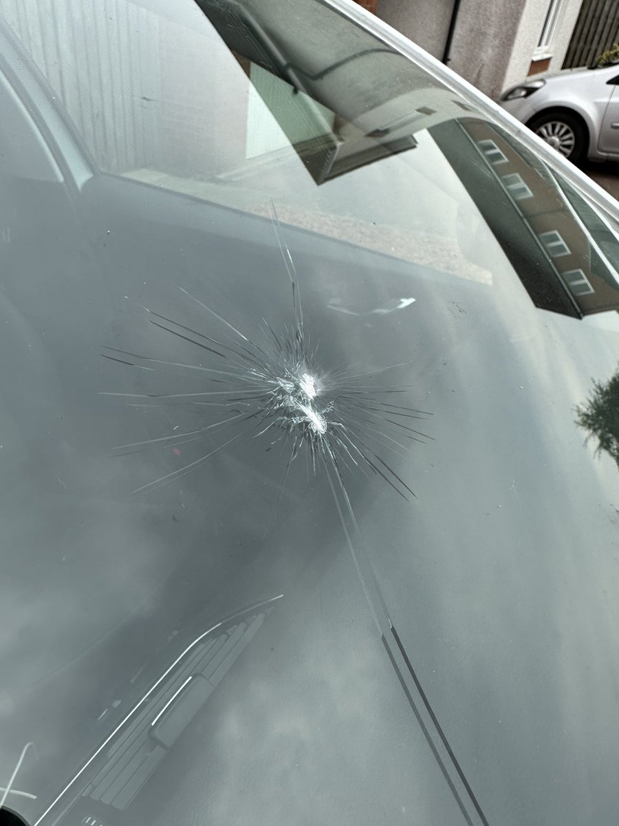 Driving a long quite the thing yesterday and all of a sudden a meteoroid hit my windscreen. 🤷🏼‍♂️