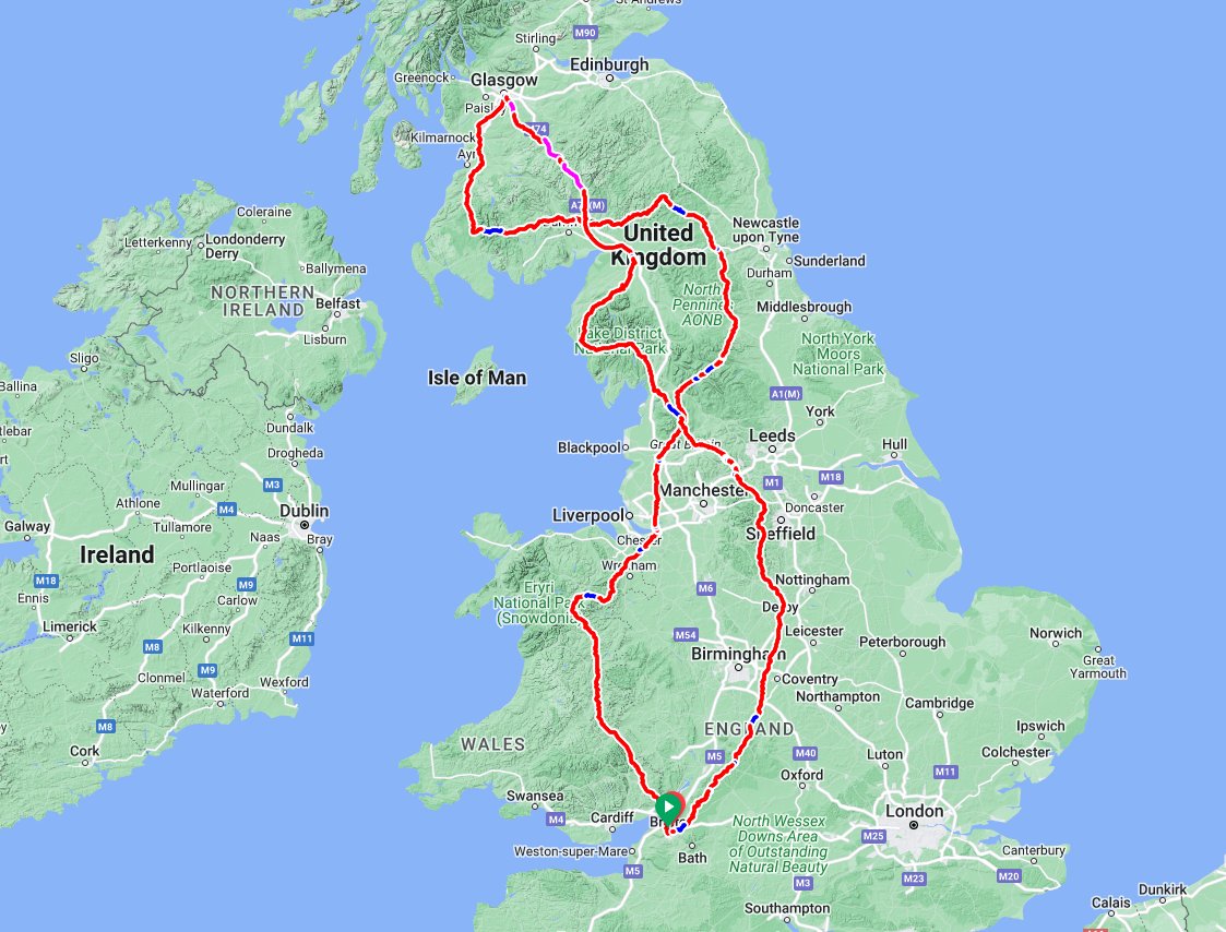 Bristol-Glasgow-Bristol is less than 24 hours away and I'm getting a bit twitchy now. I'm planning to do a short update video at the end of every day and no doubt I'll post a few pictures as I go.

#bristolglasgowbristol #audax