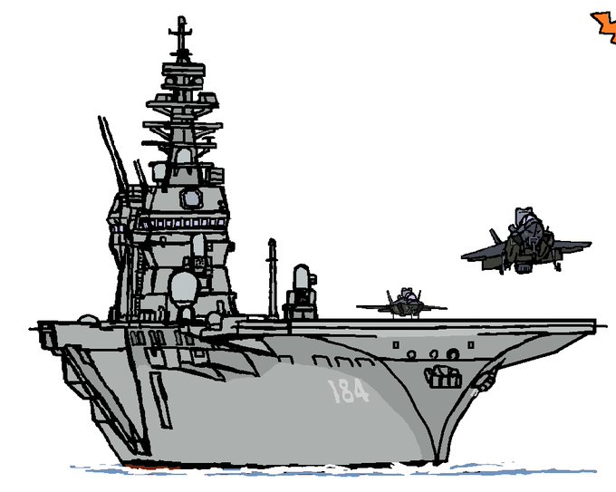 「戦艦 シンプルな背景」のTwitter画像/イラスト(新着)