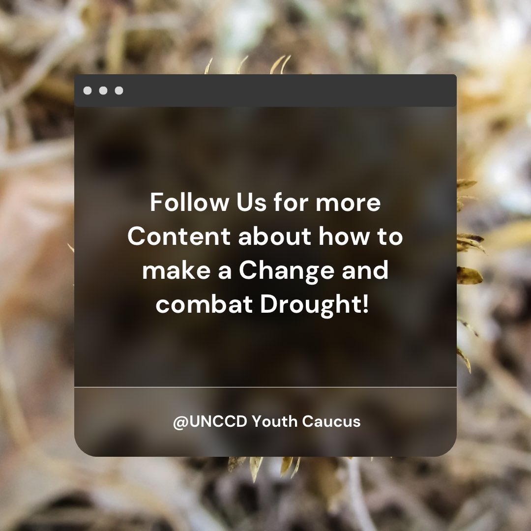 Follow us to end #Drought and build a #BetterFuture for #All! 

#UNited4Land #Youth4Land #HerLand #LandLifeLegacy
