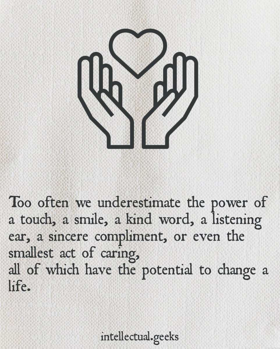 Intellect_Geeks's tweet photo. These gestures have a positive impact on our emotional well-being.

They can brighten someone's day, uplift their mood, and provide comfort during difficult times.

These gestures have the power to alleviate stress, reduce feelings of loneliness, and promote a sense of happiness. https://t.co/2P2mqHvsVX