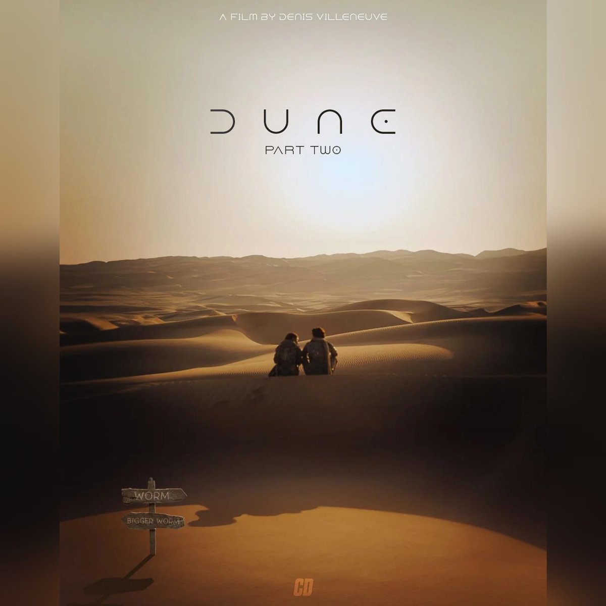 zsuzsanna_virag's tweet photo. "Worm Sign" Dune Part Two poster by @CalderDune. ๐
Have a nice weekend even if anybody has to work!
#dune #wormsign #duneparttwo https://t.co/4sh5bSvs7n
