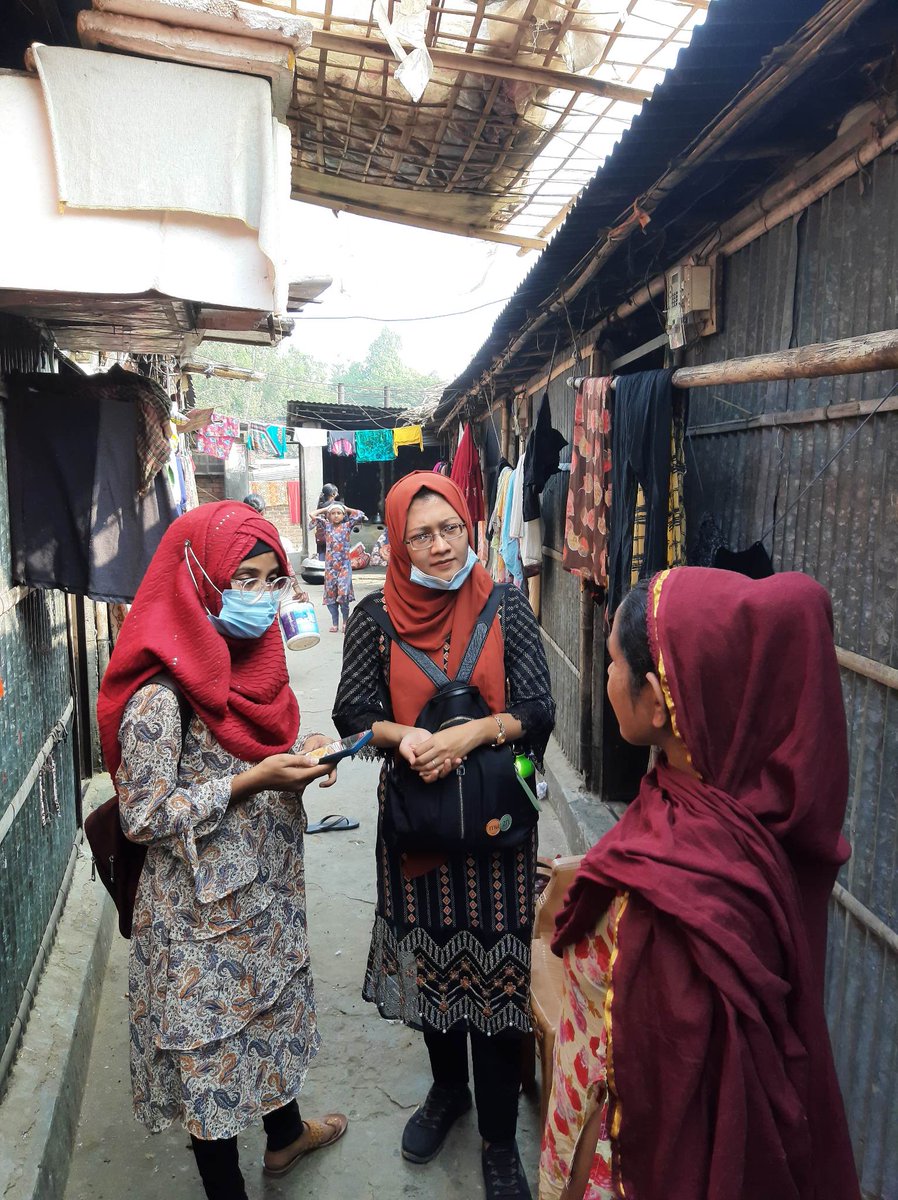 Female students at CUSS YouthMappers participated in the fieldwork for mapping a slum area. They investigated the health concerns related to the #hygiene and #sanitation of the #women and #girls living at the Shantinagar #Slum in #Chittagong.

#EverywhereSheMaps #SanitationForAll