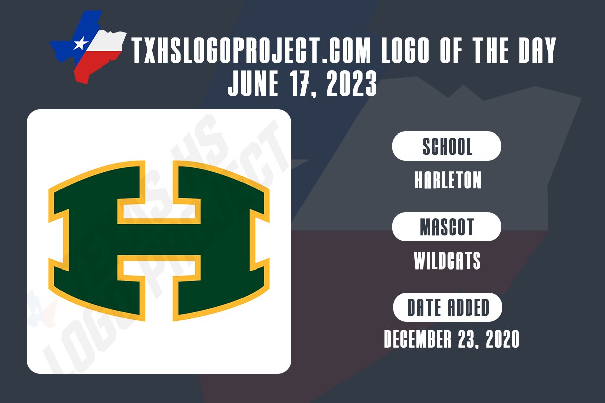 We go back to East Texas and take a look at the Harleton Wildcats for our #LogoOfTheDay

@HarletonB @hhswildcatpride @HarletonISD 

#txhsfb #txhshoops #txhsvb #txhsbaseball #txhssoftball #txhssoccer

txhslogoproject.com/harleton-wildc…