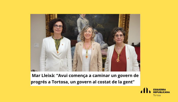 📰[NOTÍCIA] 🗣️Mar Lleixà, portaveu d'Esquerra Tortosa: “Avui comença a caminar un govern de progrés a Tortosa, un govern al costat de la gent”

📲Llegeix-la 👉 cutt.ly/zwr0E1xn

#Governdelagent #pleTortosa #municipisrepublicans