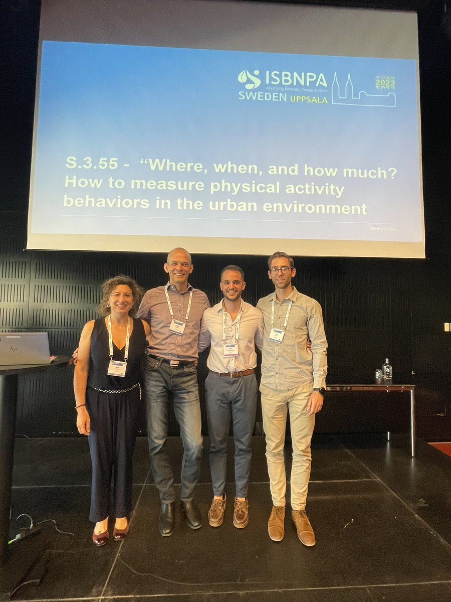 Amazing experience to share this symposium with these great researchers. 
“Where, when and how much” 
@DrSchipperijn @DrTomStewart @PalmaChillon @ISBNPA #ISBNPA2023
